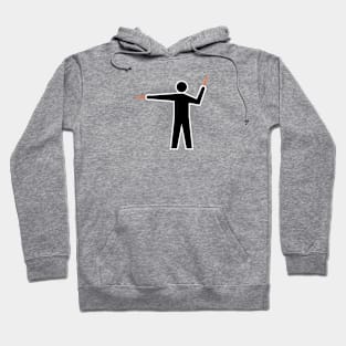 Airplane Marshaller LEFT Signal Hoodie